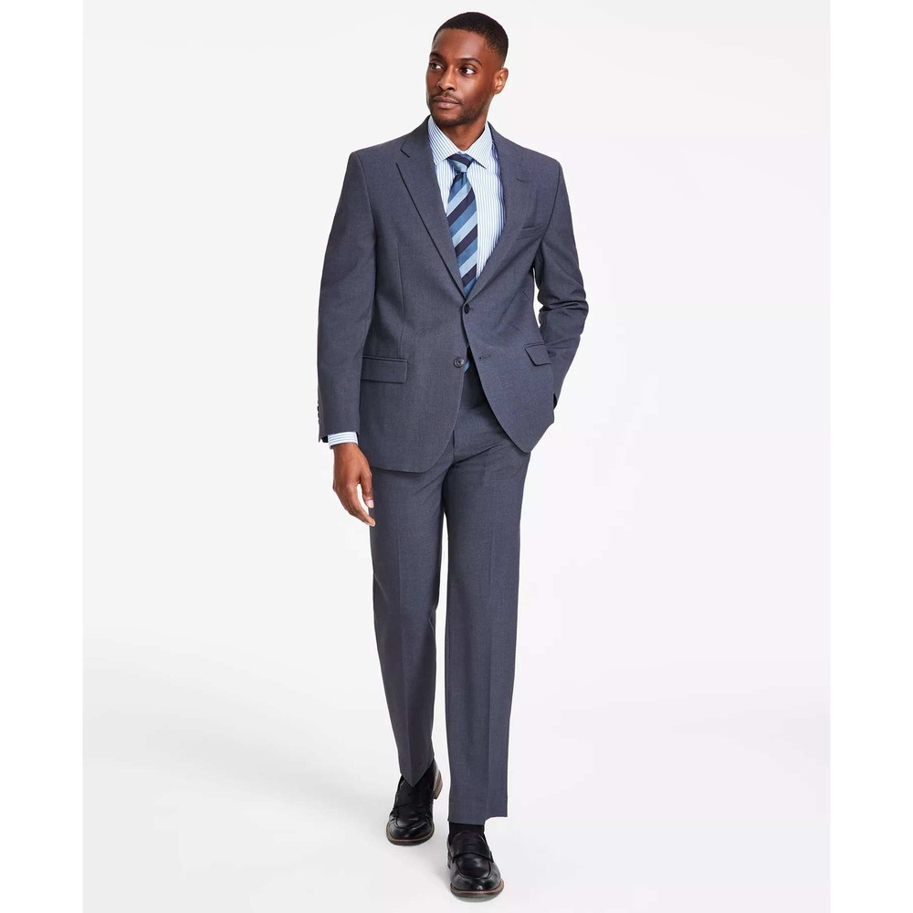 Nautica 2 Piece Suit Mens Chest 36R Pants 30Wx30L Charcoal‎ Modern Fit NWT